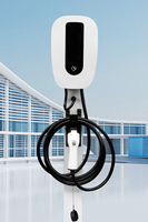 QQr tipe 1 Tipe 2 GB/T 7-22KW EV stasiun pengisi daya dinding 1/3 fase Level2 16/32A OCPP APP 4G AC pengisi daya mobil elektrik EV