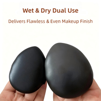 Éponge de maquillage double ruban en PU, forme goutte d'eau, écologique, lavable, super douce, à faible absorption, pour usage humide et sec, OEM/ODM