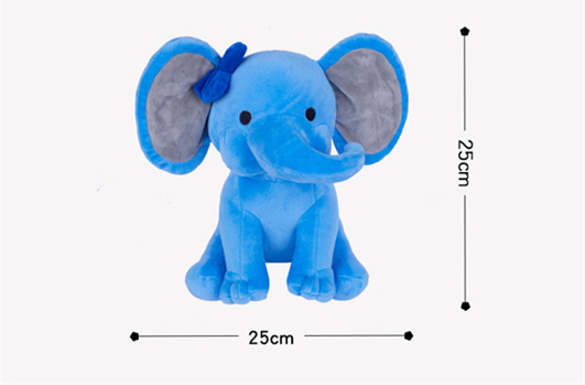 25cm Creative Grey Blue Elephant Plush Toy - Cute Gift