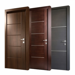 Puerta Interior Moderna de Madera Sólida para Hotel, Personalizada, con Prevención de Incendios, para Apartamento, Casa, Dormitorio, Villa, Diseño de Material Compuesto de Polímero Acabado - Product Image 1