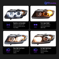 Phare avant BBA pour BMW Série 3 E90, phare LED 2005-2012, lentille de projecteur haute puissance, signal dynamique DRL, pièces automobiles