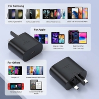 Prise de charge super rapide 25W PD QC3.0 pour ordinateur portable, téléphones mobiles, écouteurs, port Type-C, ABS/PC ignifuge, universel 100-240V