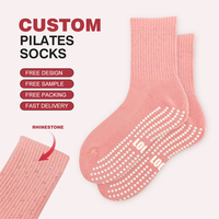 Chaussettes de sport décontractées personnalisées à la cheville pour femmes, en coton respirant, antidérapantes, pour yoga et pilates, usage quotidien – Meilleures ventes
