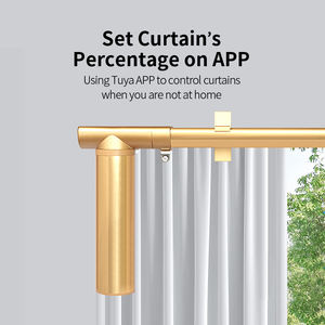 Système de rail de rideau KYOK avec moteur doré et rail en forme de D - Longueur personnalisable - Product Image 3