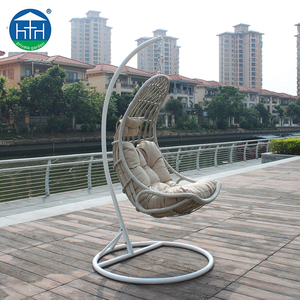 Vente en gros bon marché balançoire de patio en osier balançoire à oeufs en rotin pour jardin extérieur chaise suspendue en métal <span class=keywords><strong>hamac</strong></span> pour usage intérieur - Product Image 4