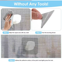 Se Aceptan Personalizaciones, Parche de Malla Antimosquitos para Ventanas, Cinta Autoadhesiva de Reparación de Pantallas, Éxito de Ventas de Verano