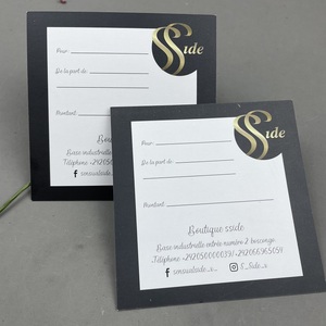 Wholesale Custom logo Gift Thanks Card Printing Black Paper <strong>Postcard</strong> for Supporting Business - Product Image 4