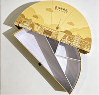 Boîte cadeau en carton ondulé semi-circulaire rotative avec logo personnalisé de qualité supérieure pour cadeaux d'entreprise, emballage de luxe