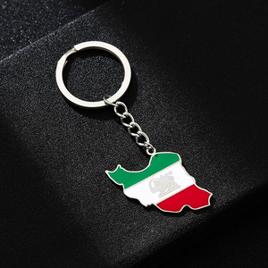 Moda esmalte Irán mapa bandera colgante llavero <span class=keywords><strong>iran</strong></span>í Acero inoxidable joyería para Mujeres Hombres niñas fiesta cumpleaños regalos - Product Image 4