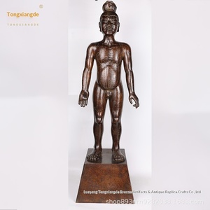 Modelo de Cuerpo Humano Masculino y Femenino de Acupuntura de Medicina Tradicional China, Hecho a Mano en Cobre Puro, de Jingciren Boutique - Product Image 1