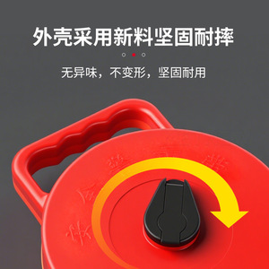 Cinta de Advertencia Retráctil de Seguridad Langrui Hardware, 30m 50m, Diseño de Bloqueo de Freno en Lona Roja para Aislamiento en Obras de Construcción - Product Image 3