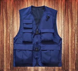 Nouveau gilet de pêche en nylon pour l'extérieur, gilet court personnalisé, veste multi-poches, gilet de sauvetage - Product Image 6