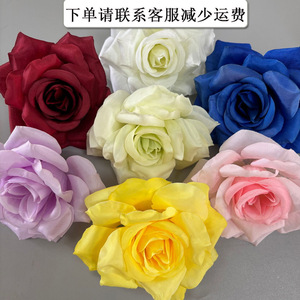Artificial Rose Heads <b>Silk</b> <b>Flower</b> Realistic Wedding Decorations Diamond Rose Head Injection Molding Modern Style - Product Image 3