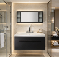 Meuble-lavabo mural commercial de type banjo pour salle de bain, vente en gros