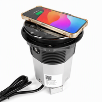 Wasserdichte US/UK/AU-Standard Kabellose Lade-Multimedia-Steckdose mit Motorisierter Hebefunktion für Büromöbel und Kücheninseln