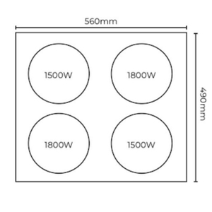 220-240V 6600W Bếp điện 4-burner cảm ứng HOB với điều khiển cảm ứng điều khiển từ xa vô hình cảm ứng COOKTOP - Product Image 4