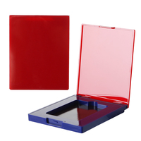 Palette de maquillage carrée vide OEM ODM, étui individuel pour fard à joues et fard à paupières, emballage cosmétique en plastique à couvercle rabattable, logo personnalisé