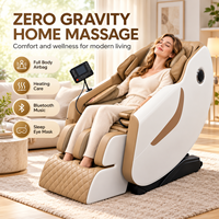 Fauteuil de massage chauffant portable Zhipin, Shiatsu, zéro gravité, airbag intégral, rouleau pour les pieds, Bluetooth, compresse chaude pour le cou, le dos et la taille