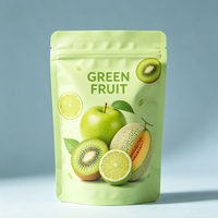 Emballage en sachet plastique personnalisé avec motif de fruits, sachet refermable de qualité alimentaire pour fruits secs