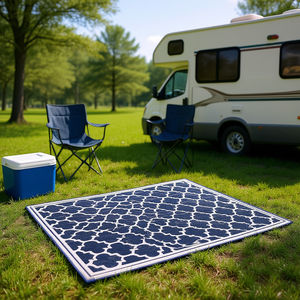 Alfombra para Exteriores DB de 9' X 18', Impermeable, de Plástico y Paja, para RV y Camping, Portátil con Bolsa de Transporte - Product Image 2