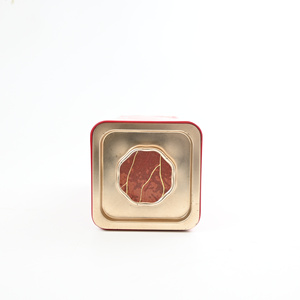 Red <b>Metal</b> Tea Can Rectangular Tin Food-Safe Lacquered Surface Gift Packaging Custom Printed Storage <b>Box</b> for Food Storage - Product Image 3