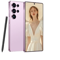 Smartphone S25 Ultra 5G Rosa, Android 14, Cámara de 108MP, Pantalla OLED HD, Almacenamiento de 16GB+1TB, Idiomas Francés/Español