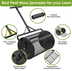 Épandeur de tourbe de fumier durable <span class=keywords><strong>pour</strong></span> applications en pelouse et en jardin avec poignée en T - Product Image 3