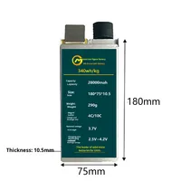 Batterie de drone à l'état solide 28AH, grande capacité, 3.7v 10C, longue durée, cellule lithium-ion en pochette pour usage industriel
