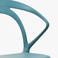 Chaise de salle à manger moderne empilable en plastique PP, moulée intégralement, pour extérieur, patio, café, restaurant, jardin
