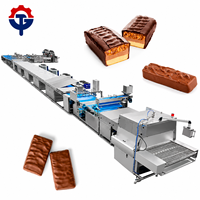 Ligne de production de barres chocolatées entièrement automatique, machine industrielle pour la fabrication de barres Snickers, équipement commercial pour barres au nougat et aux cacahuètes
