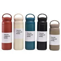 Tasse thermos en acier inoxydable à double couche transfrontalière avec élément sous vide Tasse à eau portable pour café pour couvercle de cadeaux d'affaires
