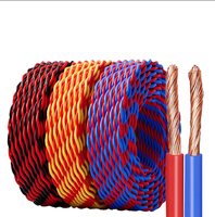 Câble en cuivre sans oxygène torsadé en PVC flexible ZC-RVS 2*1mm2 Longueur personnalisée Multicolore Toronné pour le câblage domestique
