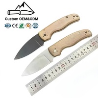 Navaja Plegable con Hoja de Acero S30V, Mango de Lino Micarta, Orificio para el Pulgar, Alta Calidad para Actividades al Aire Libre, EDC, Personalizable OEM