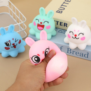 ของเล่นกระต่ายน่ารักบีบได้ ของเล่นบีบโมจิคลายเครียด ของเล่นเสริมพัฒนาการทางประสาทสัมผัส ของขวัญสำหรับเด็กและผู้ใหญ่ - Product Image 3