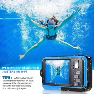 Nueva cámara digital de vídeo <span class=keywords><strong>4K</strong></span> recargable de 10 pies a prueba de agua con enfoque automático con luz LED incorporada para buceo en la playa - Product Image 4