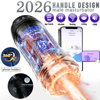 Leistungsstarker Männlicher Saugmasturbator Sexspielzeug für Männer Automatische Vibrations-Blowjob-Maschine Transparenter Masturbationsbecher Erotik-Artikel