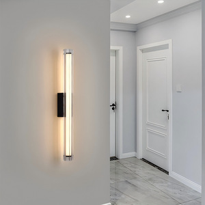 PM Luxury Acrylic Glass Tube LED Wall Lamp Modern Simple Bedside Bracket <strong>Light</strong> <strong>Hallway</strong> Plum Blossom Shaped Crystal Wall <strong>Fitting</strong> - Product Image 6