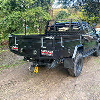 Bandeja Ute personalizada de doble cabina de aluminio 4x4 con caja lateral y protector de arco de barro para Toyota Hilux. SR5 2015