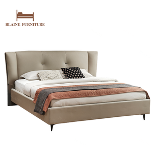 BLAINE Original 078 Wholesale Customization King Size Bed Solid Wood Frame Bedroom <strong>Furniture</strong> - Product Image 1