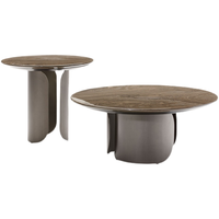 Table basse ronde en marbre, style moderne et luxueux, ensemble de tables à thé pour salon, décoration intérieure, meubles en acier inoxydable