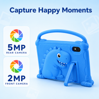Tablette éducative pour enfants avec support de poignée, étui anti-enfants, contrôle parental, 32 Go, 7 pouces, Android 12, tablette pour tout-petits