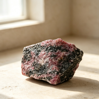 Pierre brute de rhodonite naturelle de haute qualité, spécimen minéral à motif rose pour terrarium, aquascaping, décoration de jardin et collection de roches