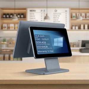 Terminal de point de vente tactile à double écran de 15,6 pouces, Android Win-dows, caisse enregistreuse pour restaurant, magasin de détail, caisse - Product Image 1