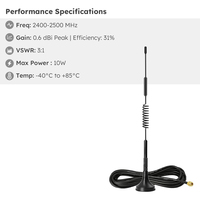 Antenne WiFi à double bande avec connecteur SMA à montage magnétique externe 2400 2500MHz 5100 5900MHz