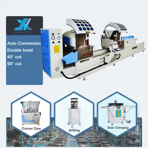 China supplier aluminium door and window frame forming Making cutting corner crimping machine