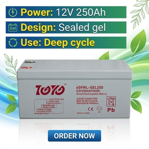 Batterie VRLA GEL à décharge profonde, haute performance, durée de vie de 10 ans, 250AH 12V, rechargeable, pour bateaux - Product Image 1