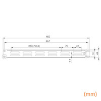 Panel Rak Server 19 Inch Berventilasi 1U Berkualitas Baik 6621U untuk Rak Server