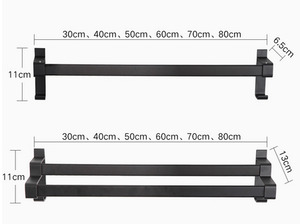 <span class=keywords><strong>Porte</strong></span>-serviettes à <span class=keywords><strong>main</strong></span> Double, en aluminium, noir mat, pour <span class=keywords><strong>salle</strong></span> <span class=keywords><strong>de</strong></span> <span class=keywords><strong>bain</strong></span>, <span class=keywords><strong>porte</strong></span>-serviettes avec crochet, nouvelle collection - Product Image 5