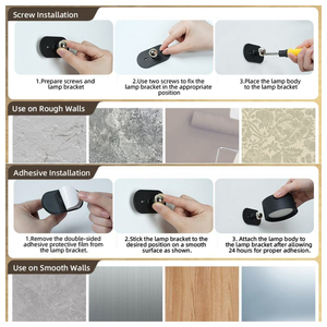 Lampe murale magnétique LED rechargeable, tactile, à intensité variable, rotative, lumière chaude, portable pour la lecture et la table de chevet - Product Image 6