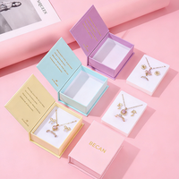 Becan nuovo Design a forma di libro portagioie orecchino collana bracciale confezione regalo gioielli contenitori di carta con Logo